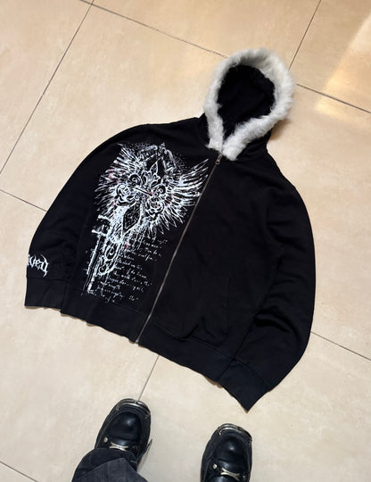 fur hoddie CHAO$
